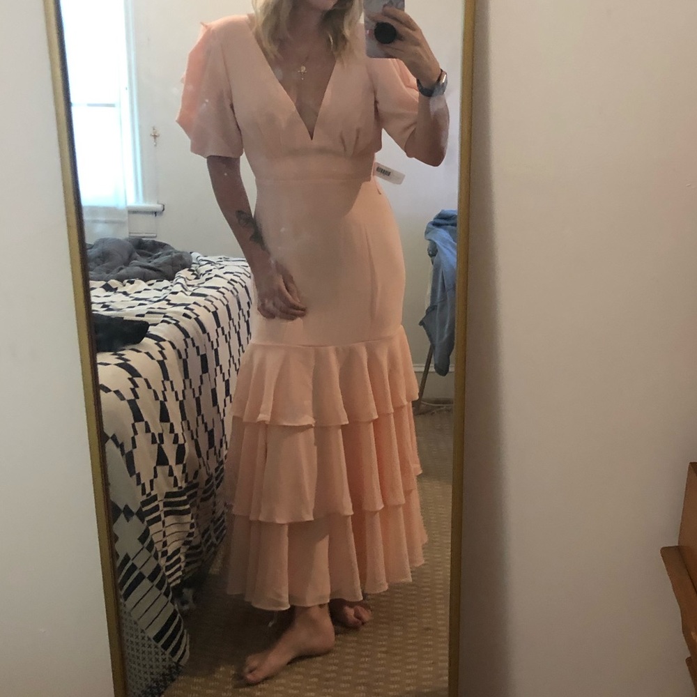 Fame & Partners blush gown